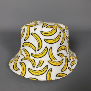 Unisex Baskılı Bucket Şapka